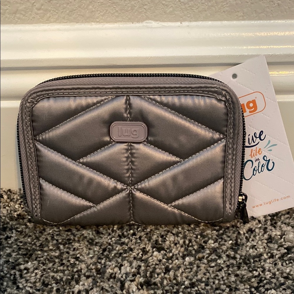 Lug Quilted Wallet -Rodeo- in Metallic Pearl